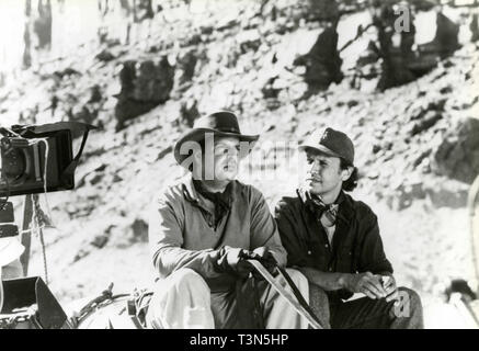 Billy Crystal and Bruno Kirby in the movie City Slickers II: The Legend of Curly’s Gold, 1994 Stock Photo