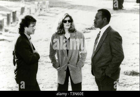 Actors Mel Gibson, Renè Russo and Danny Glover in the movie Lethal Weapon 3, 1992 Stock Photo