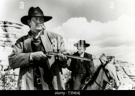 Actors Kevin Kostner and Dennis Quaid in the movie Wyatt Earp, 1994 Stock Photo