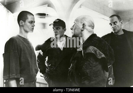 Sigourney Weaver, Brian Glover, Ralph Brown, and Charles Dance in the movie Alien 3, 1992 Stock Photo