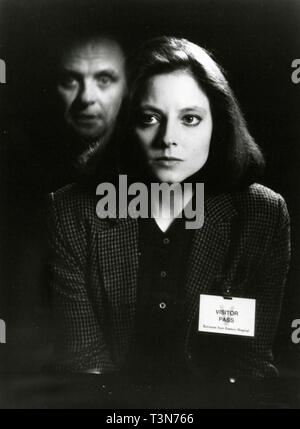 Anthony Hopkins and Jodie Fosterin the movie The Silence of the Lambs, 1991 Stock Photo