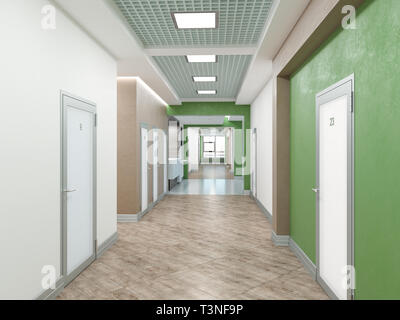 The interior of the clinic. 3D render. Stock Photo