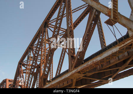 SHREVEPORT, LA., U.S.A. - April 9, 2019: This bridge was originally built in 1916 by Illinois Central Railroad, but is now part of the Kansas City Sou Stock Photo