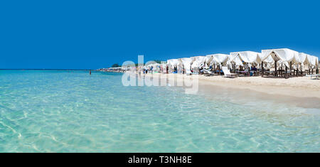 Pescoluse, the Maldives of salento beach, Puglia, Italy. Stock Photo