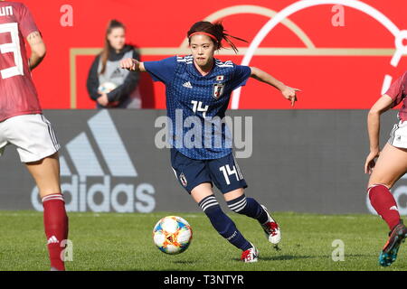 Yui Hasegawa (JPN), APRIL 9, 2019 - Football / Soccer : International Friendly match between Germany 2-2 Japan at the Benteler-Arena in Paderborn, Germany. (Photo by Mutsu Kawamori/AFLO) Stock Photo