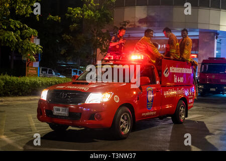 Emergency services seen attending to the scene during the fire