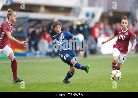 Paderborn, Germany. 9th Apr, 2019. Kumi Yokoyama (JPN) Football/Soccer : International Friendly match between Germany 2-2 Japan at the Benteler-Arena in Paderborn, Germany . Credit: Mutsu Kawamori/AFLO/Alamy Live News Stock Photo