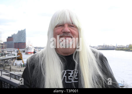 Andy Scott of The Sweet at the media day in the Hardrock Cafe on April 10, 2019 in Hamburg, Germany. Stock Photo