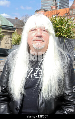 Andy Scott of The Sweet at the media day in the Hardrock Cafe on April 10, 2019 in Hamburg, Germany. Stock Photo