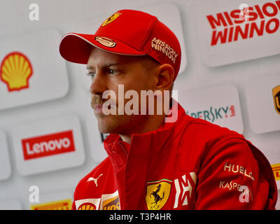 Shanghai, China. 11th Apr, 2019. Sebastian Vettel, Scuderia Ferrari, formula 1 GP, China in Shanghai, 11.04.2019 Credit: mspb/Jerry Andre *** Local Caption *** RUBIO | usage worldwide/dpa/Alamy Live News Stock Photo