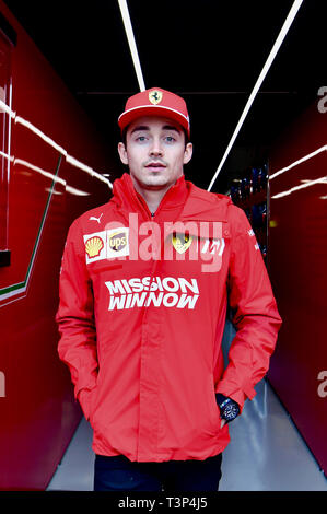 Shanghai, China. 11th Apr, 2019. Charles Leclerc, Scuderia Ferrari, formula 1 GP, China in Shanghai, 11.04.2019 Credit: mspb/Jerry Andre *** Local Caption *** RUBIO | usage worldwide/dpa/Alamy Live News Stock Photo