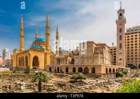 Mohammad Al-Amin Mosque in Beirut capital city of Lebanon Middle east Stock Photo