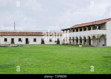 Cabedelo - PB, Brazil - February 23, 2019: Historic monument of the Paraiba state called Fortaleza de Santa Catarina. Stock Photo