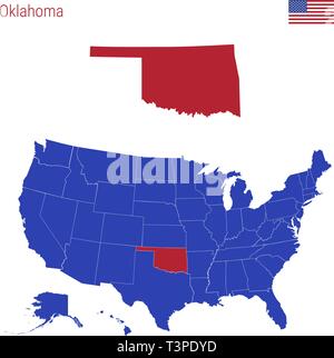 Political map of Oklahoma Stock Photo: 34455361 - Alamy