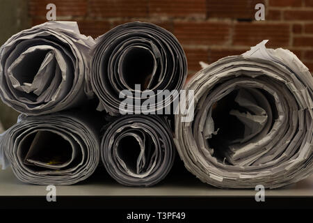 Roll of plans Stock Photo
