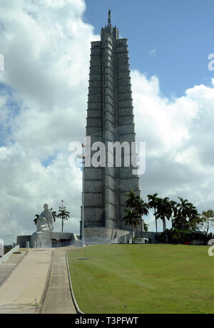 Museum and memorial dedicated to Jose Marti, Plaza de la Revolution, Cuba Stock Photo