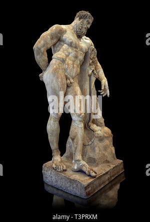 End of 2nd century beginning of 3rd century AD Roman marble sculpture of Hercules at rest copied from the second half of the 4th century BC Hellanisti Stock Photo