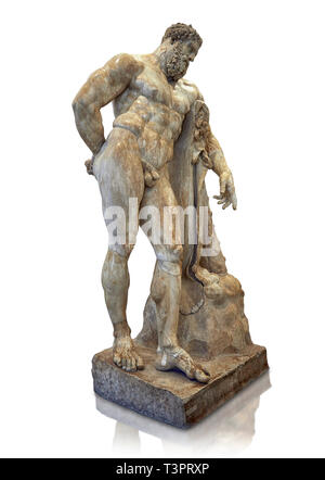 End of 2nd century beginning of 3rd century AD Roman marble sculpture of Hercules at rest copied from the second half of the 4th century BC Hellanisti Stock Photo