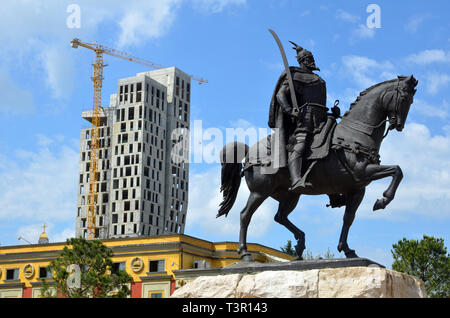 Tirana, part 2, Skanderbeg square Stock Photo