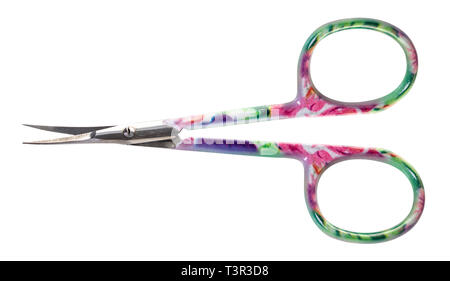 new nail scissors on white isolated background Stock Photo