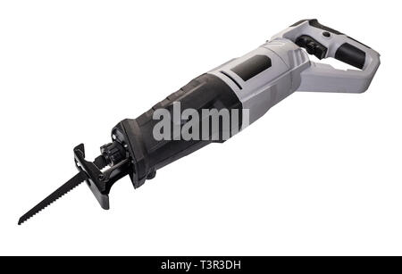 new electric saw on white isolated background Stock Photo