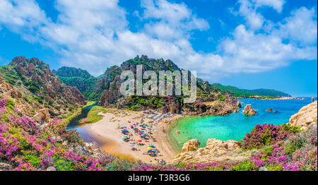 Landscape of Costa Paradiso with Spiaggia di Li Cossi, Sardinia Stock Photo