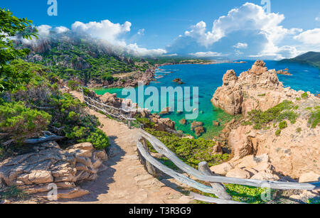 Landscape of Costa Paradiso with Spiaggia di Li Cossi, Sardinia Stock Photo