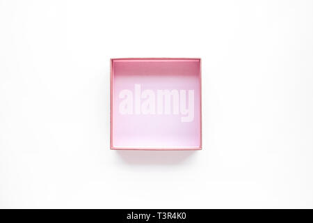 Minimal box open on white background Stock Photo
