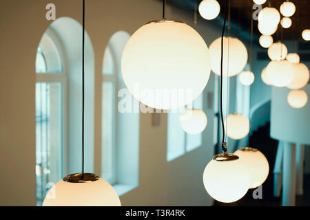 Interior downlight ceiling light design Stock Photo