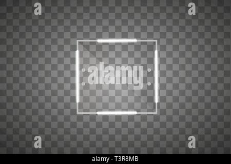 Makeup mirror isolated with lights. Vector illustration Stock Vector