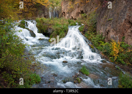 Roughlock Falls in Spearfish Canyon, Black Hills National Forest, South Dakota, USA Stock Photo