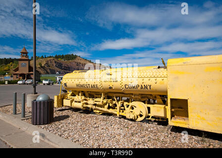 Homestake Mining Company train, Homestake Gold Mine museum in Lead, County Lawrence, South Dakota, USA