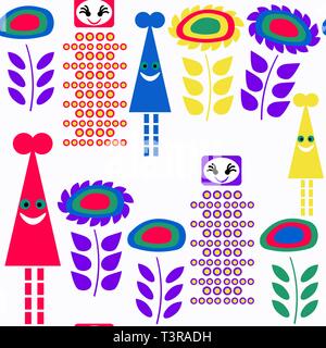 Monsters seamless pattern. It is located in swatch menu, vector Stock Vector