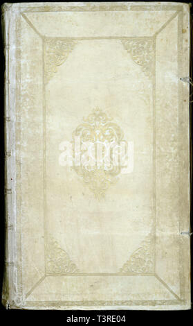 Antiquarian pigskin bound book Stock Photo