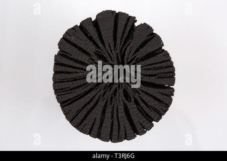 Charcoal cutting surfaces on the white background Stock Photo