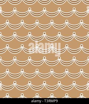 Sea seamless texture of waves. Luxury curtain. Stock Vector