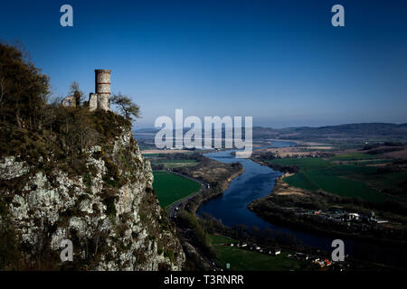 Tower on Kinnoull Hill, Perth. Stock Photo