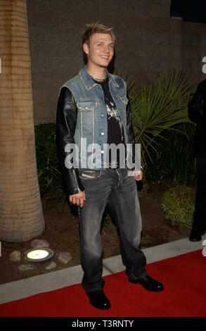 LAS VEGAS, NV. December 09, 2002: NICK CARTER at the 2002 Billboard Music Awards at the MGM Grand, Las Vegas. Stock Photo