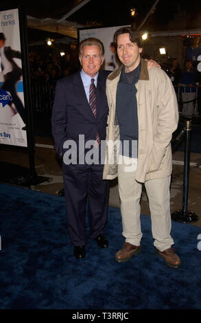 LOS ANGELES, CA. December 16, 2002: Actor MARTIN SHEEN (left) & son RAMON ESTEVEZ at the Los Angeles premiere of Sheen's new movie Catch Me If You Can. © Paul Smith/Featureflash Stock Photo