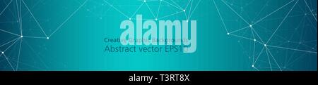 Abstract triangles background creative vector connections conception Stock Vector