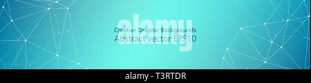Artificial intelligence digital technology abstract vector circles line pattern Stock Vector
