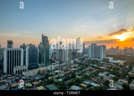 skyline of makati in manila, philippines Stock Photo