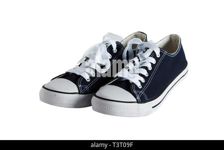 Pair of walking shoes isolated on white background with clipping path Stock Photo