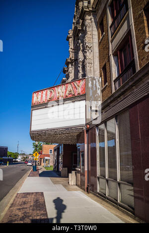 Rockford, IL, USA - June 4, 2017: The historic Midway Theatre in town ...