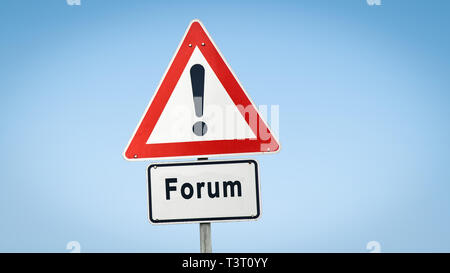 Street Sign to Forum Stock Photo