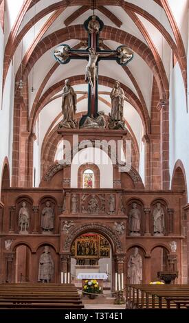 Romanesque Rood Screen Interior view of the Church of the Holy Rood Mordiford Anglican Stock ...