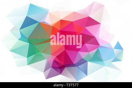 Multicolor background of triangles. On a white background. Stock Vector