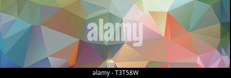 Multicolor banner background from triangles, header for web. Stock Vector