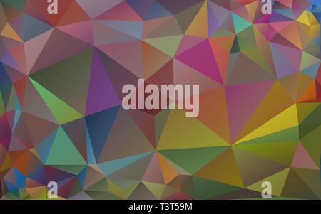 Multicolor background of triangles. Bright colors, festive abstract background. Stock Vector