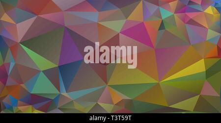 Multicolor banner background from triangles, header for web. Stock Vector